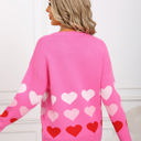 Small Pink Ombre Heart Print Sweater