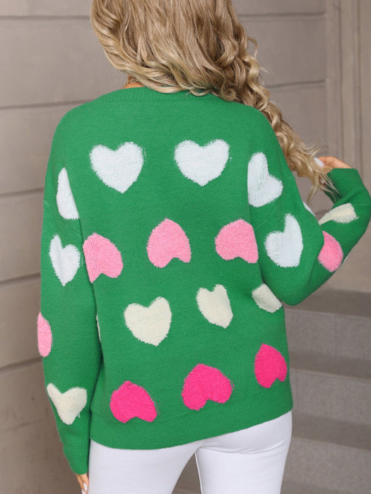 Colorful Heart Sweater