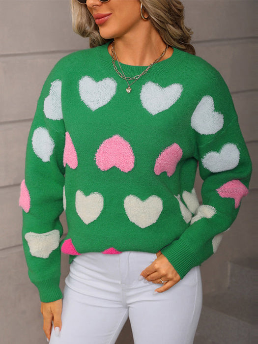 Colorful Heart Sweater