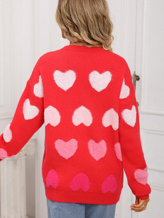 Colorful Heart Sweater