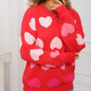 Small Red Colorful Heart Sweater