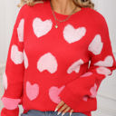 Small Red Colorful Heart Sweater