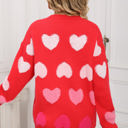 XL Red Colorful Heart Sweater