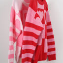  Heart Checker & Stripe Sweater