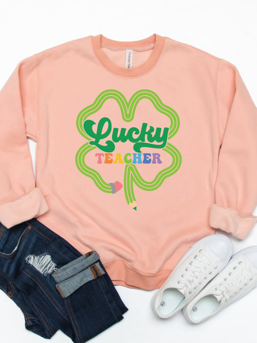 Lucky Teacher  - Graphic Sweatshirt