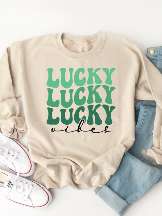 Lucky Vibes  - Graphic Sweatshirt