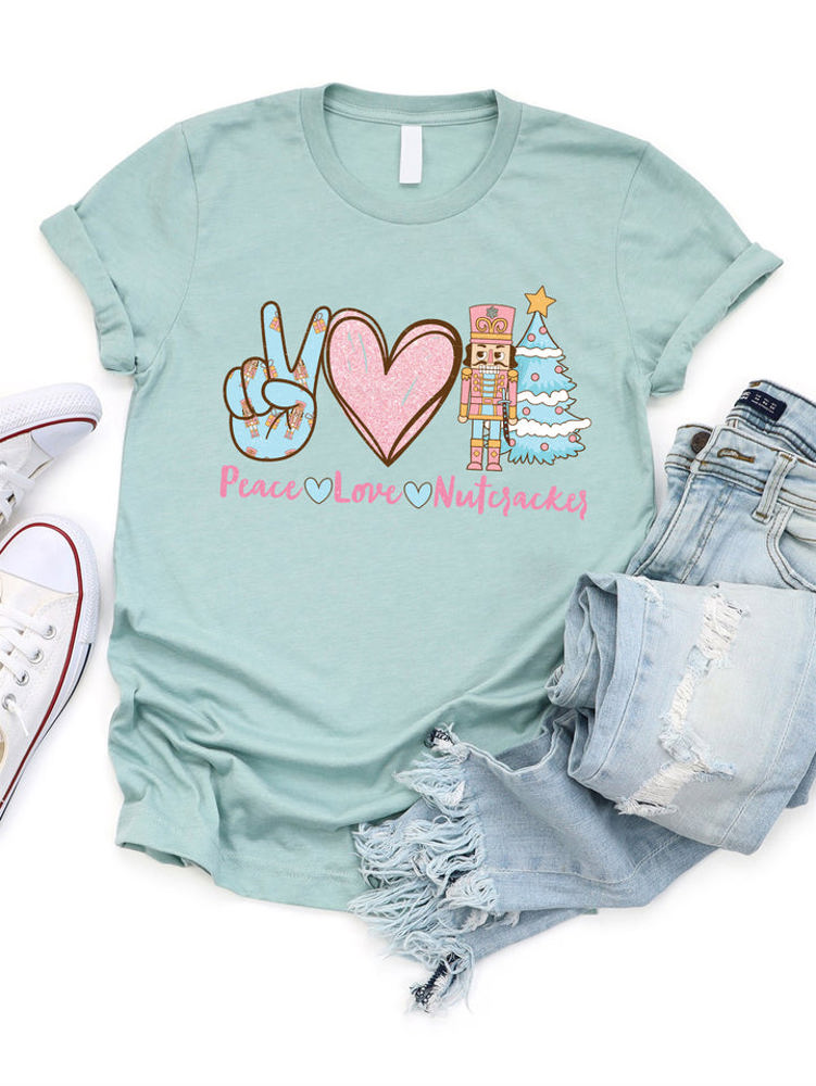 Peace, Love, Nutcracker - Christmas Graphic Tee