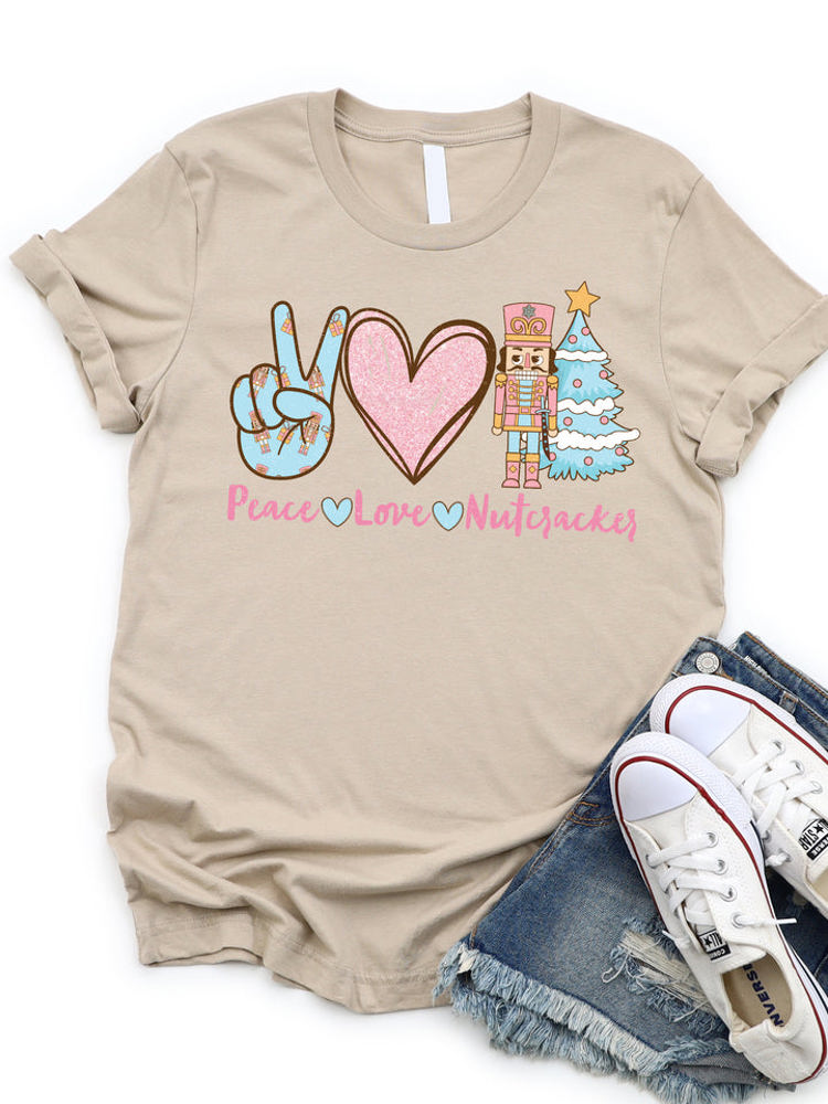 Peace, Love, Nutcracker - Christmas Graphic Tee