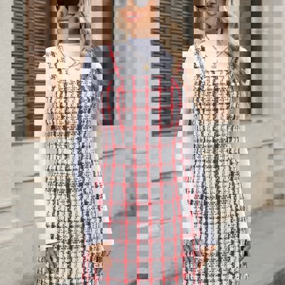 Plaid Jumper Dress