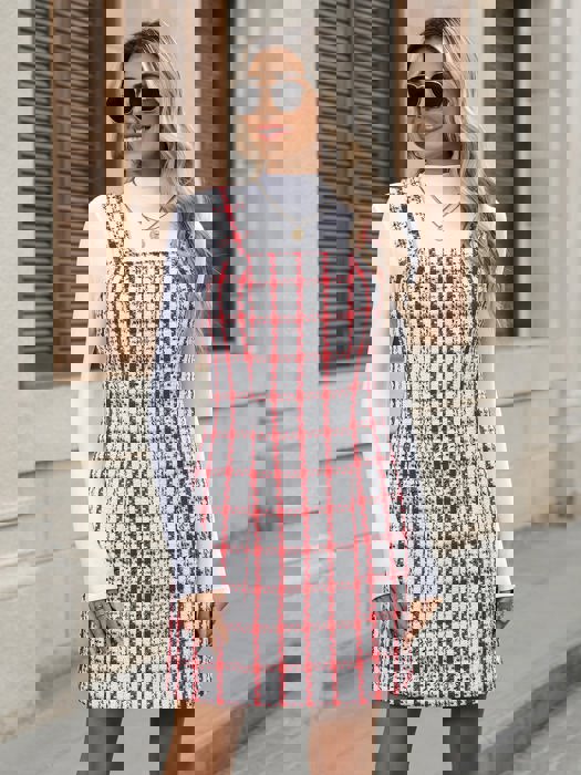 Plaid Jumper Dress