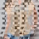 Small Tan Eyelet Ruffle Sleeve Top