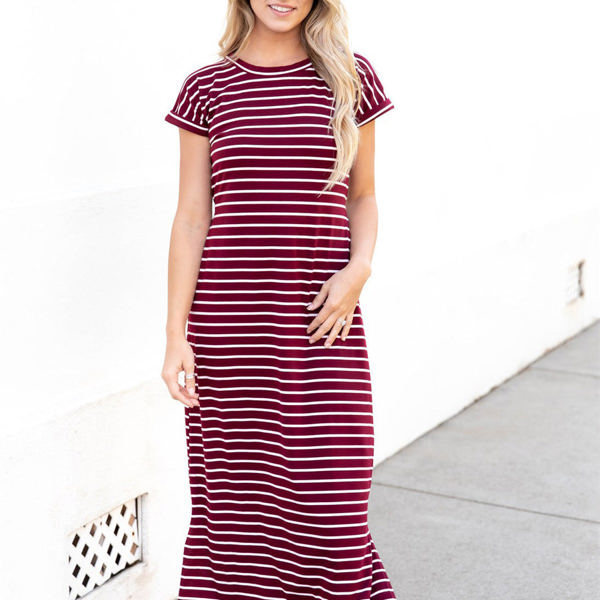 Striped Tie Waist Izzy Maxi Dress