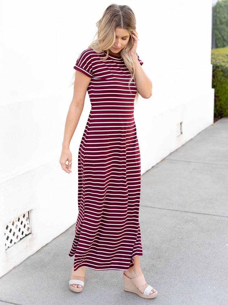 Striped Tie Waist Izzy Maxi Dress