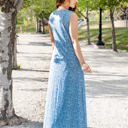 Large Blue Floral Maxi Tank Dress