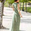 XL Green Floral Maxi Tank Dress