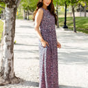 Medium Pink Floral Maxi Tank Dress