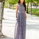 Large Purple Floral Maxi Tank Dress