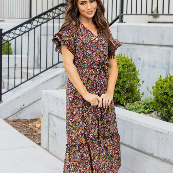 Floral Belted Whitney Dress