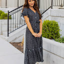 Large Black Pretty Dot Whitney Dress