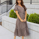 Large Brown Pretty Dot Whitney Dress