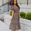 Large Brown Pretty Dot Whitney Dress