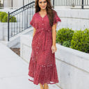 Large Red Pretty Dot Whitney Dress