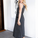 Large Black Striped Pocket Rayne Tank Dress