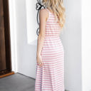 Large Pink Striped Pocket Rayne Tank Dress