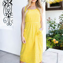 Large Yellow Striped Pocket Rayne Tank Dress