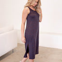 Large Navy Belle Tank Midi Dress