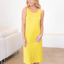 Large Yellow Belle Tank Midi Dress