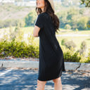 Large Black Heather T-shirt Pocket Dress