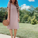 Large Brown Heather T-shirt Pocket Dress