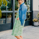 Large Green Palm Print Corryn Dress