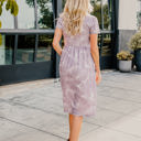 Large Purple Palm Print Corryn Dress