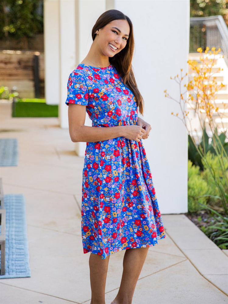 Bold Floral Pocket Penelope Dress