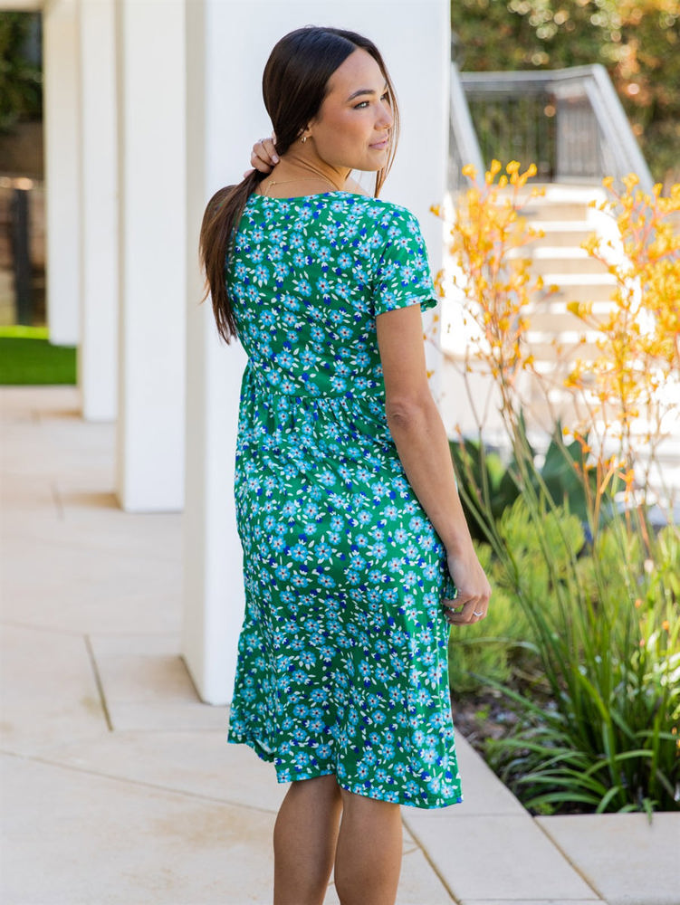 Bold Floral Pocket Penelope Dress