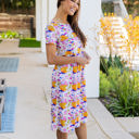 Large Watercolor Bold Floral Pocket Penelope Dress