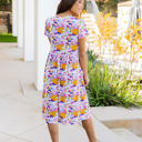 Large Watercolor Bold Floral Pocket Penelope Dress