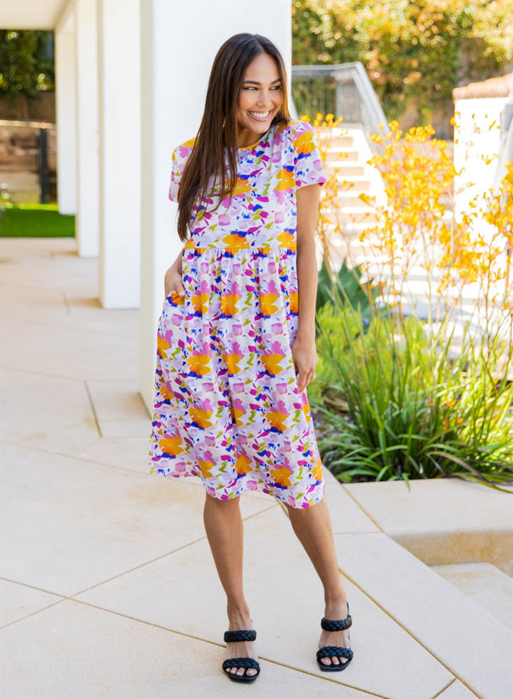 Bold Floral Pocket Penelope Dress