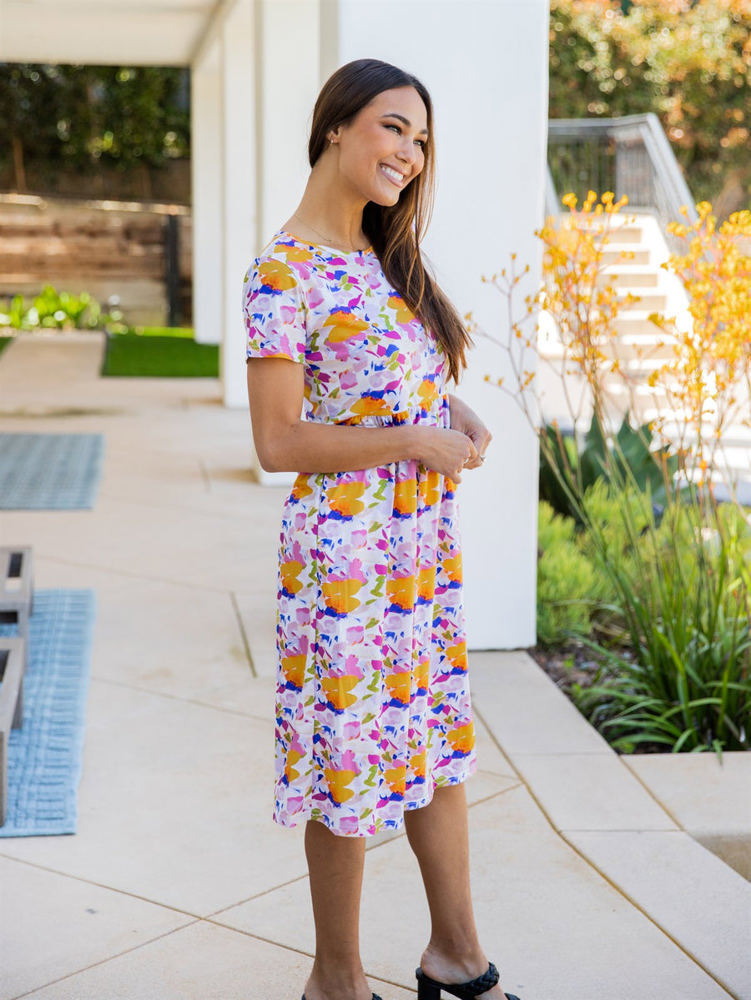 Bold Floral Pocket Penelope Dress