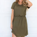 Large Olive Cinched Waist Kolbie Dress