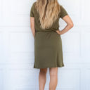 Large Olive Cinched Waist Kolbie Dress