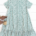 XL Teal Animal Print Ruffle Rudy Swing Dress