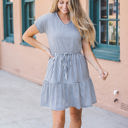  Tie Waist Skinny Stripe Sydney Dress