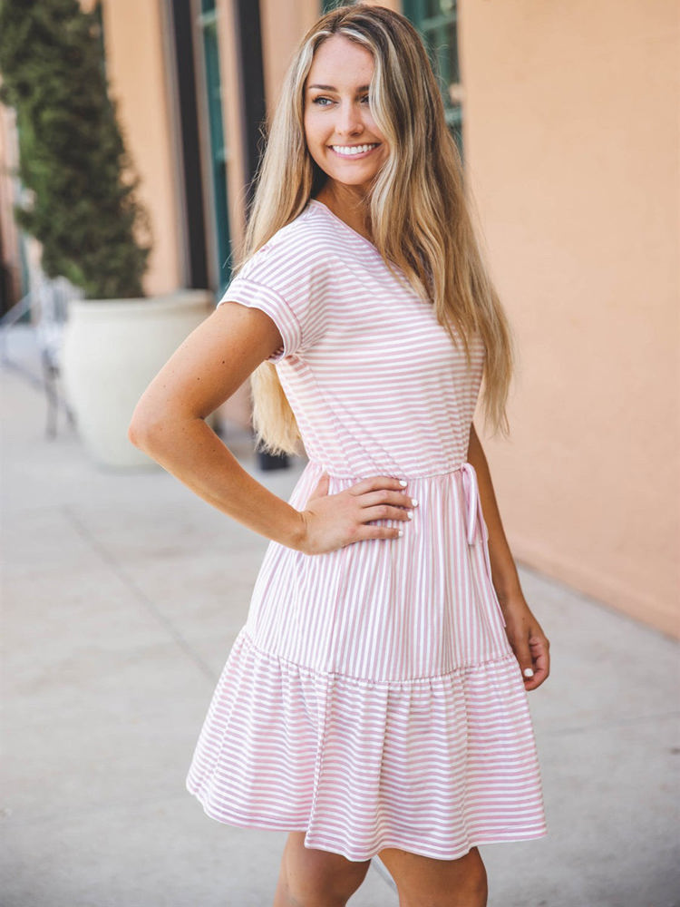 Tie Waist Skinny Stripe Sydney Dress