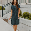 Large Black Polka Dot Pocket Tee Dress