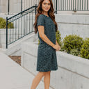 Medium Black Polka Dot Pocket Tee Dress