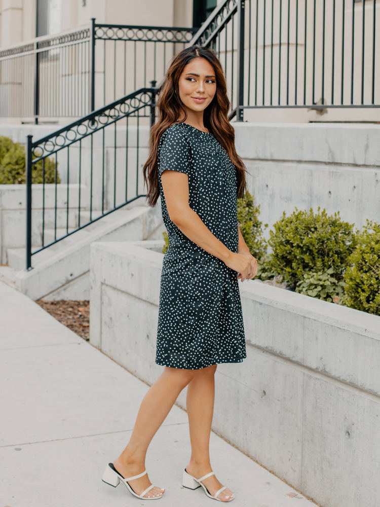 Polka Dot Pocket Tee Dress