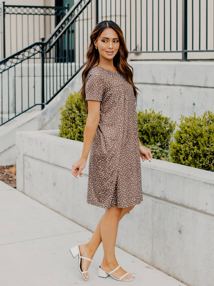 Polka Dot Pocket Tee Dress